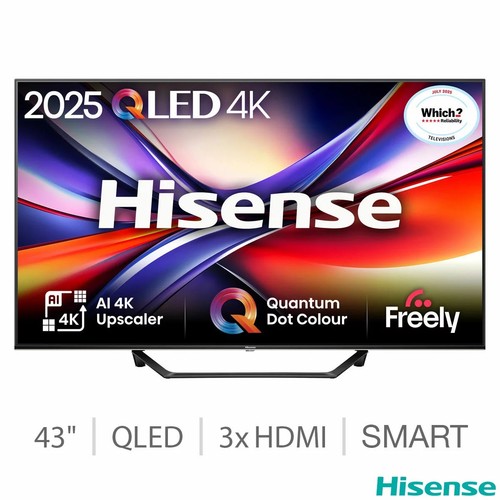 Hisense 43a7qtuk inch qled - 43a7qtuk,